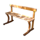 Old solid oak church pew