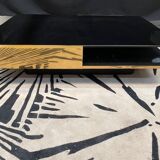Table lounge smoked glass Red Edition