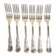 Silver-plated metal forks