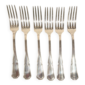 Silver-plated metal forks