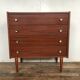Chest of drawers semainier rag maker vintage wood bubinga 1950