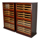 English Haberdashery Shop Cabinet with Glass Fronted Folding Doors, Ca 1920