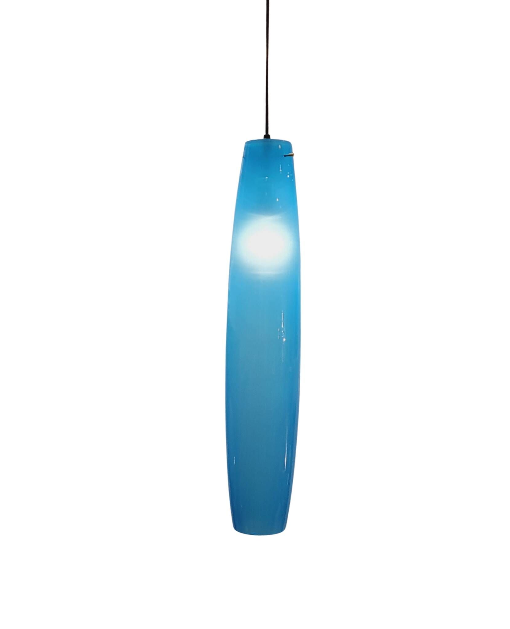 Blue tech lamp, Murano crystal, Vetreria Vistosi, 70's – Italy