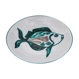 Fish decor plate by Robert Picaud - vallauris