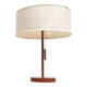 Lampe de table en teck type 25 milieu du siècle de Temde