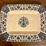 Rectangular dish, Manufacture de Gien, model Carré Bleu