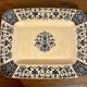 Rectangular dish, Manufacture de Gien, model Carré Bleu