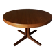 Table Baumann scandinave ronde 1970 rallonges a systeme 4 à 8 personnes