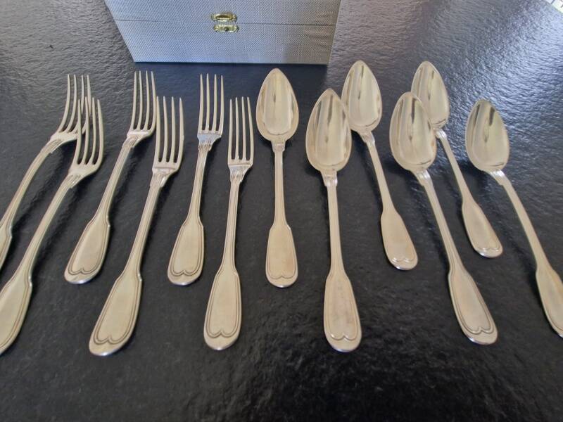 Master Goldsmith: Louis Loyer (1890-1913) - Series of 6 dessert cutlery in solid silver