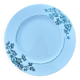 Assiette porcelaine décor fleurs bleues