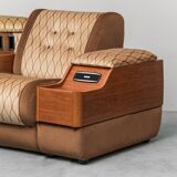 Canapé modulable 3 places en tissu, modernisme vintage des années 1970