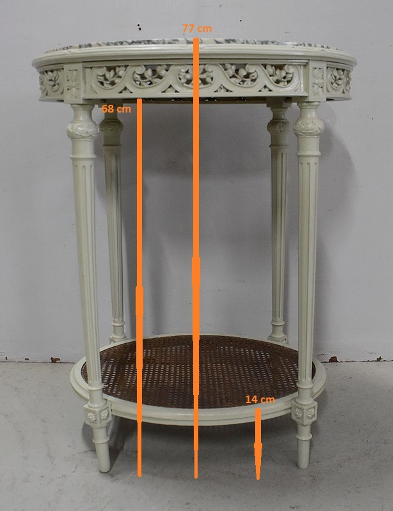 Guerin in Wood Réchampi and Cannage, Louis XVI style - 1920