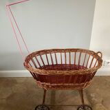 Wicker doll cradle