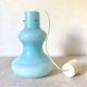 Suspension vintage en opaline bleue , 1960