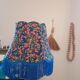 Retro lampshade with Liberty fabric and Charleston fringes.