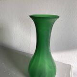 Green glass vase