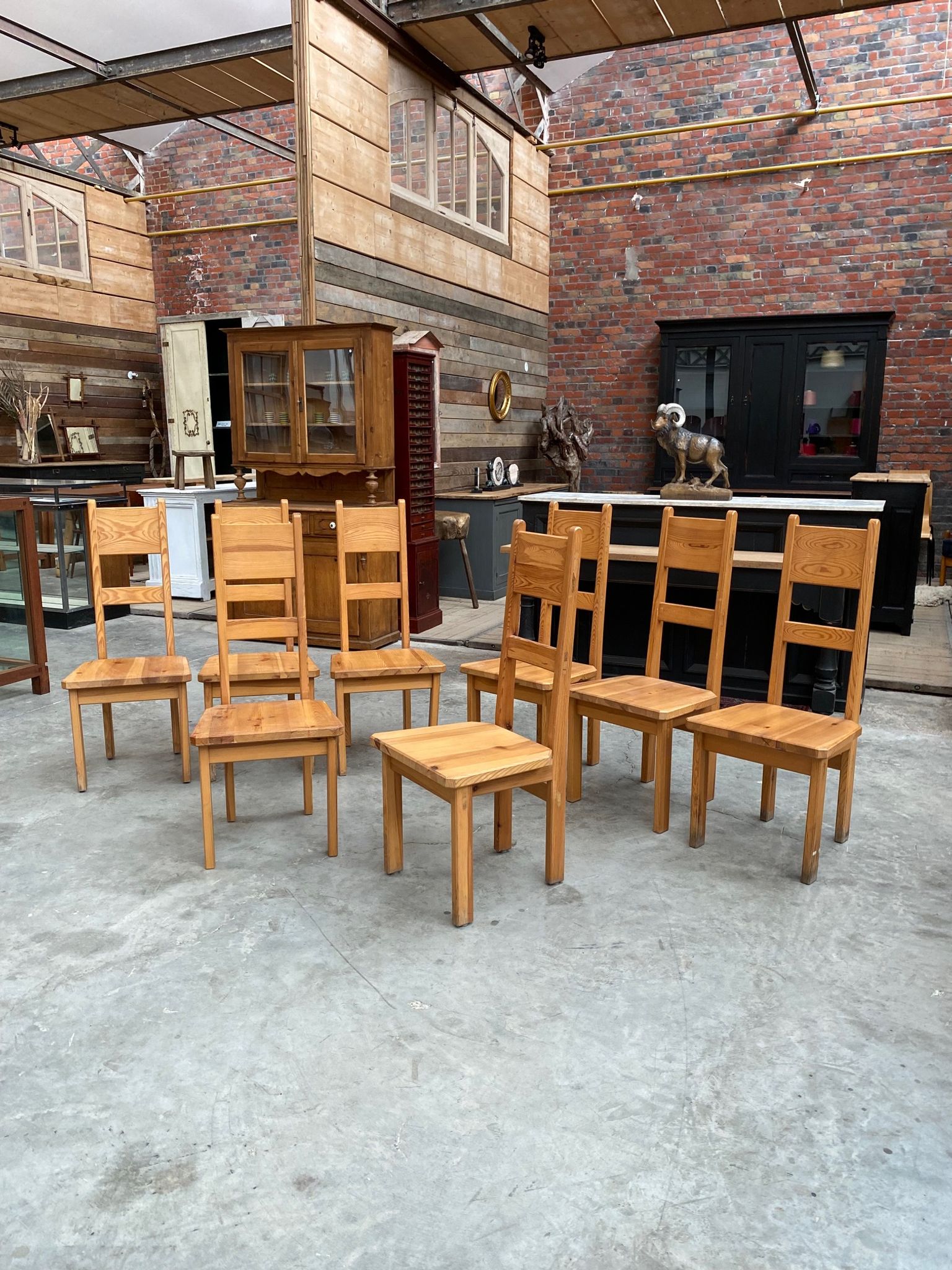 Pine chairs by Roland Wilhelmsson for Karl Andersson & Söner, Sweden, 1960s