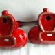A set of 2 vintage storage compartments in the shape of rabbits
