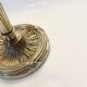 Neo-classical brass lamp, cotton shade