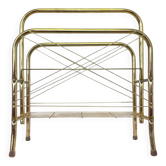 1980s gold-coloured metal magazines/newspaper stand