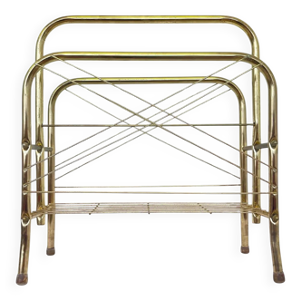 1980s gold-coloured metal magazines/newspaper stand