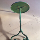 Small green metal side table - mid 20th century