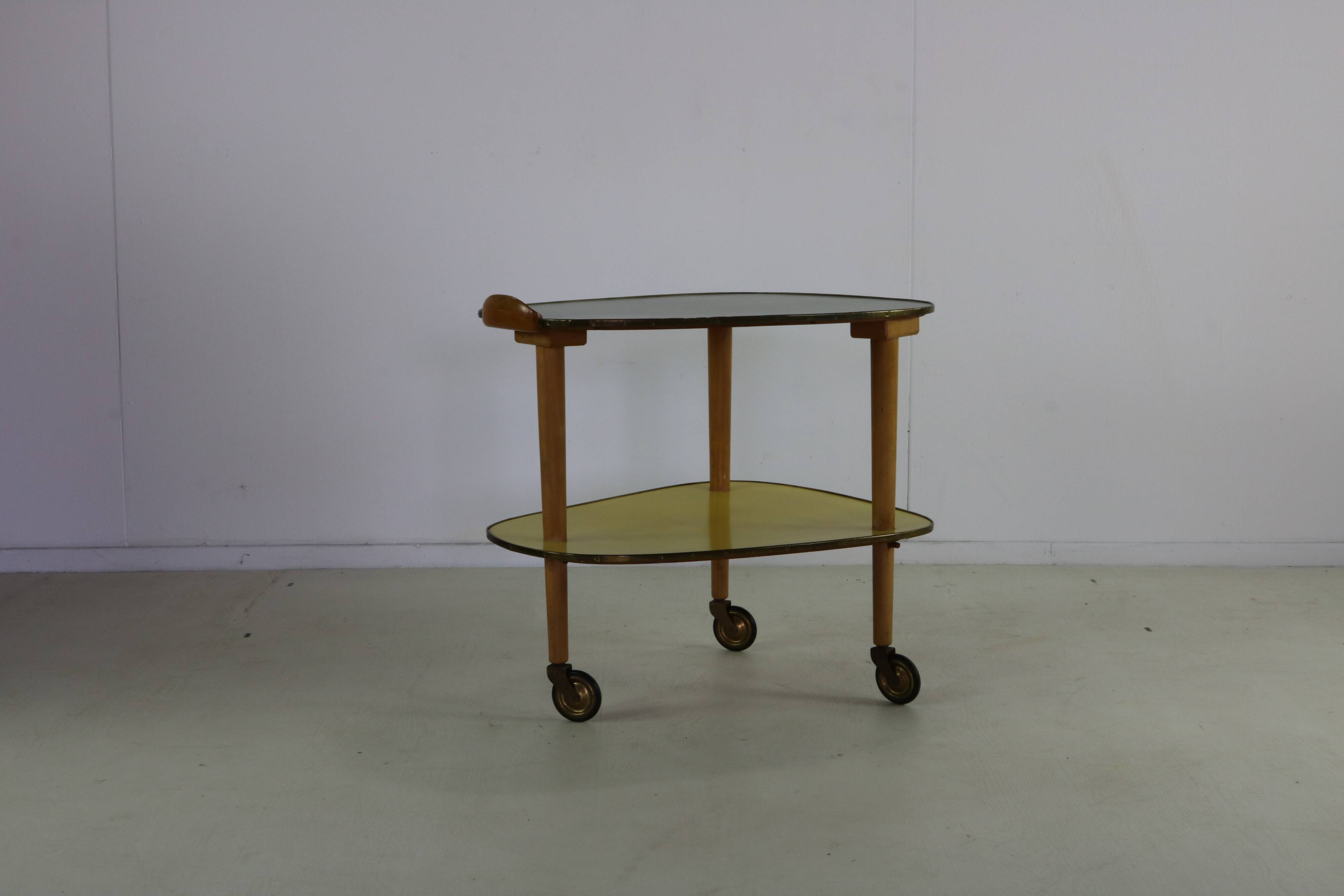 Original colorfull midcentury design tea trolley