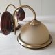 Pair of opaline wall lamps