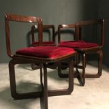 Set of 4 base italian dining chair's 1960