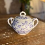 Sucrier Sarreguemines en porcelaine fin XIXe