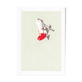 Oiseau "Tisserin écarlate" dessin original