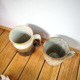 Duo enamelled ceramic mugs