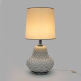 Artichoke table lamp in white ceramic, 1970s