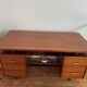 Large oak desk with double pedestal - 1950