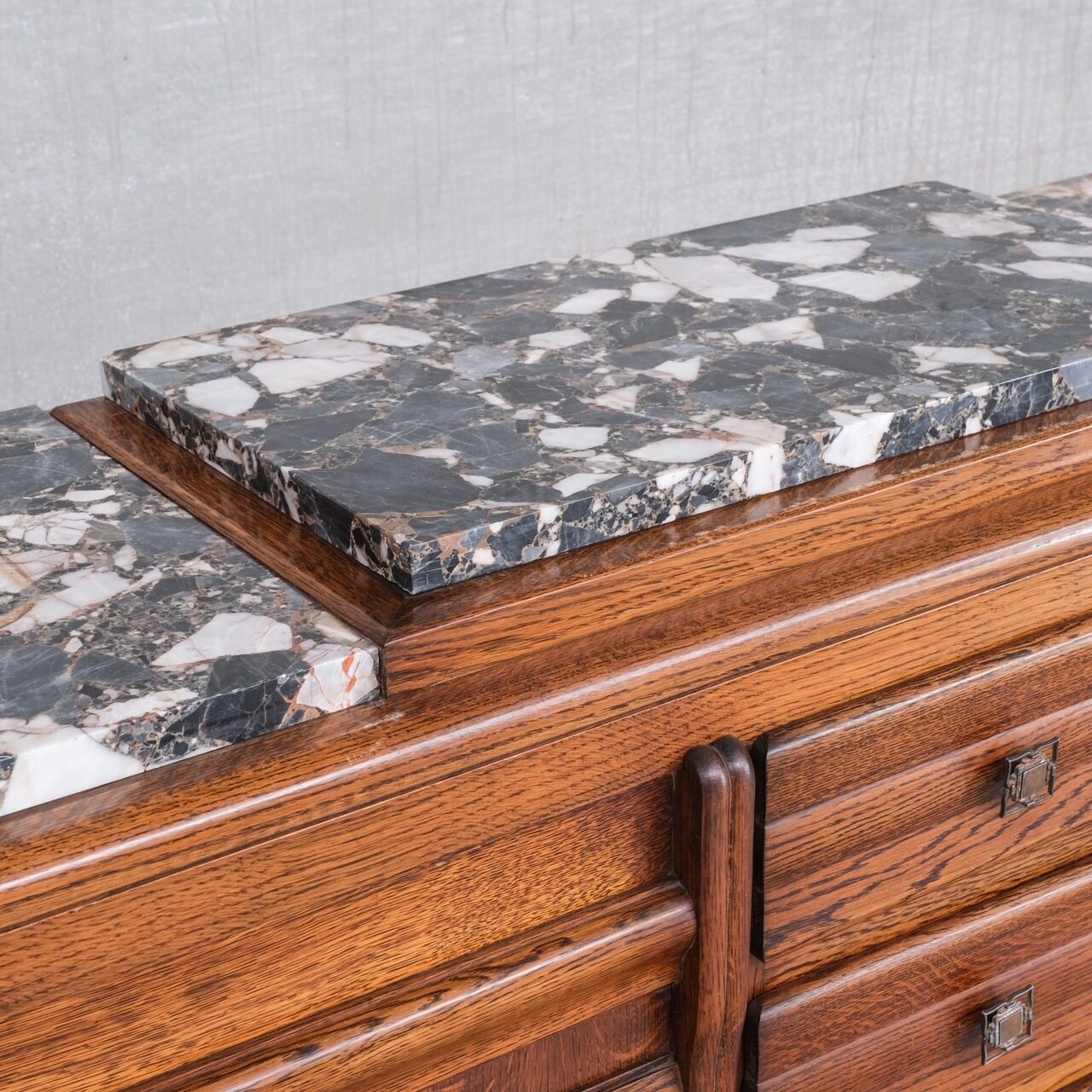Art Deco French Marble Credenza or Sideboard