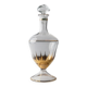 Carafe vintage en verre de Murano des années 1960, verre clair avec détails dorés et bouchon