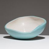 Coupe carré en faïence, keramos, 1950s