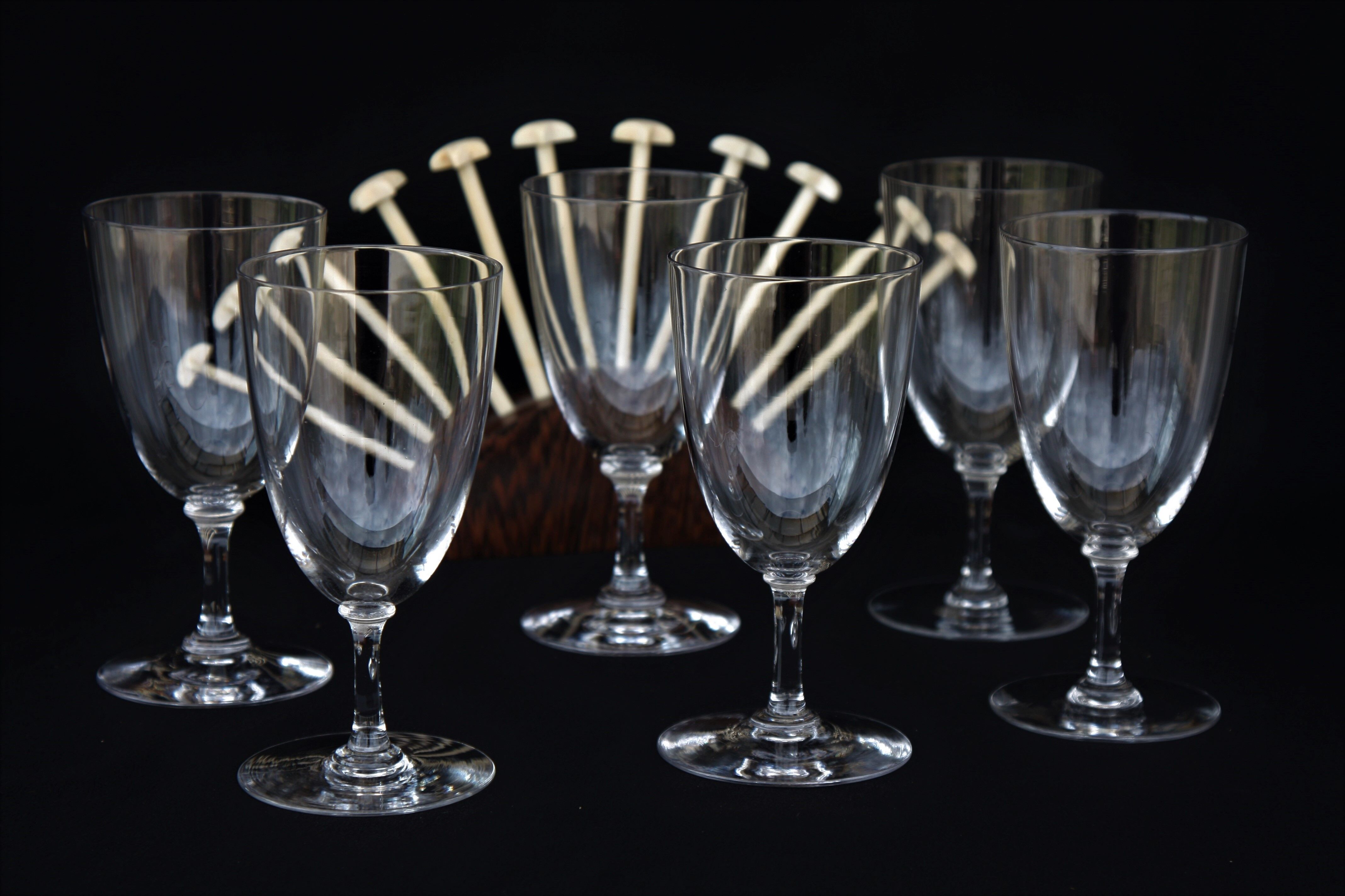 Série de 6 verres à eau en cristal de Baccarat modèle Comtesse de Paris