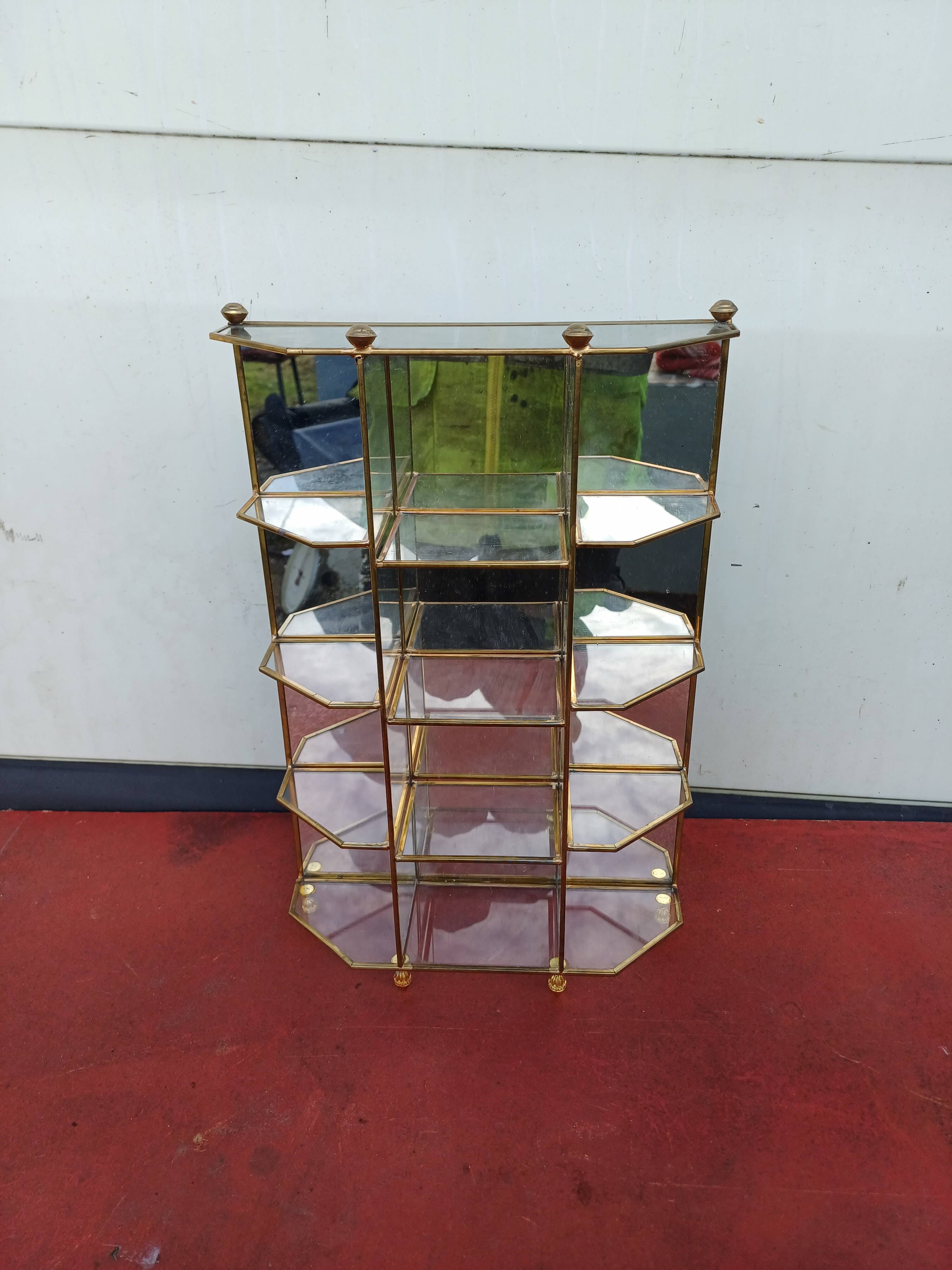 Vitrine Laiton , Verre et Miroir