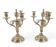 Pair of silver-plated candelabra in Louis XVI style