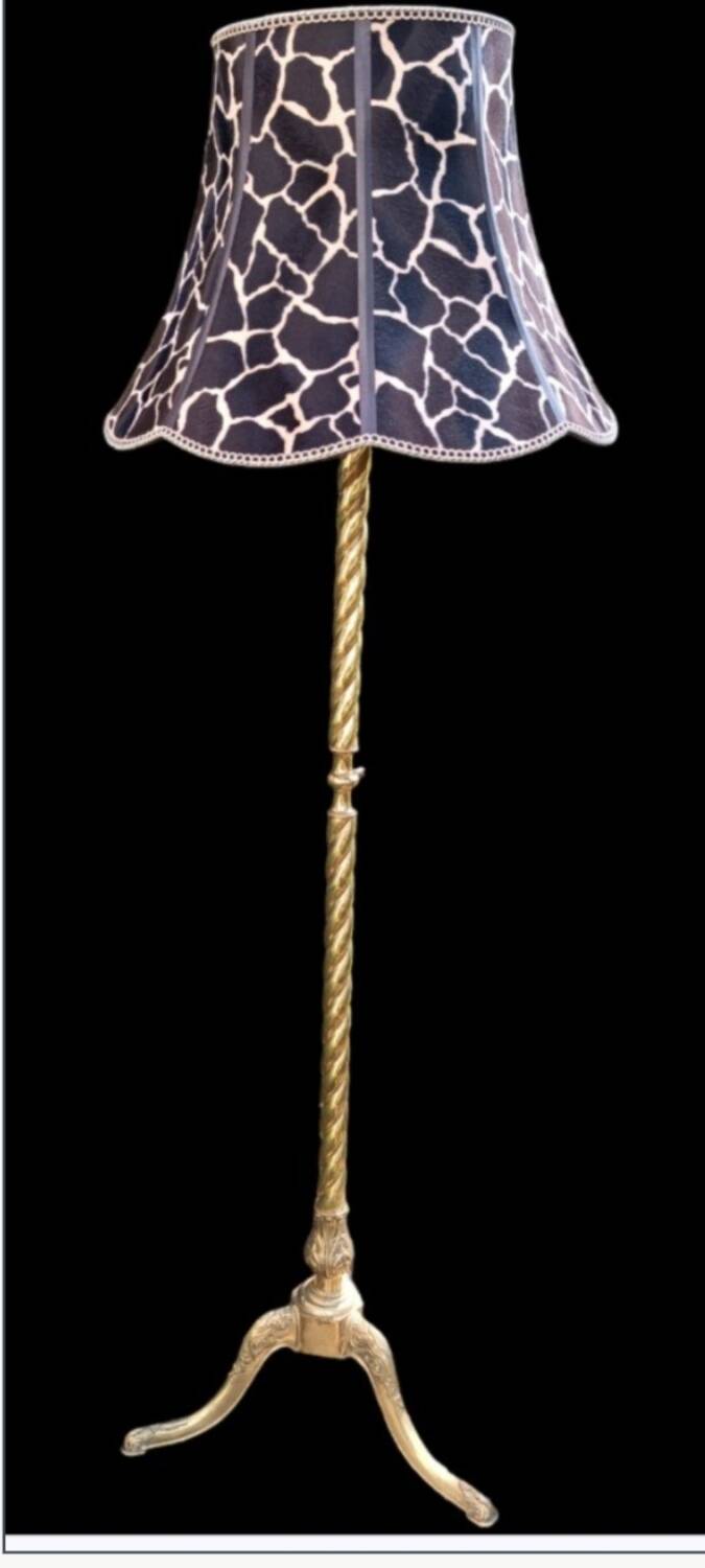 Bronze and brass floor lamp Italy 50