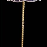 Bronze and brass floor lamp Italy 50