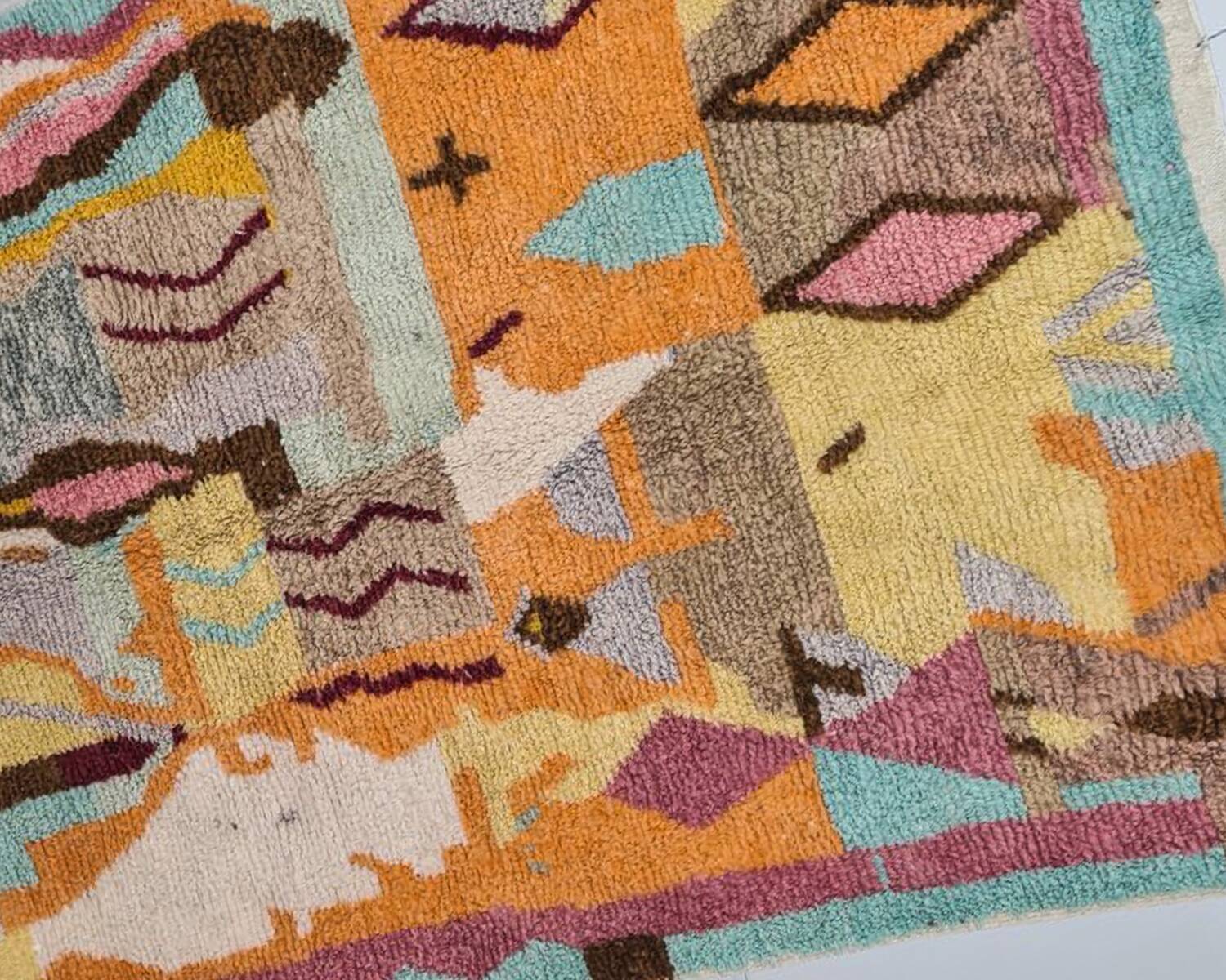 Berber bohemian handmade wool rug 250 X 150 CM
