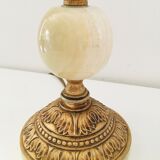 Set of 2 feet of marble brass lamp