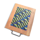 Plancha avec plateau réalisé en marqueterie de paille