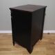 Chest of drawers 4 drawers in walnut and blackened wood.