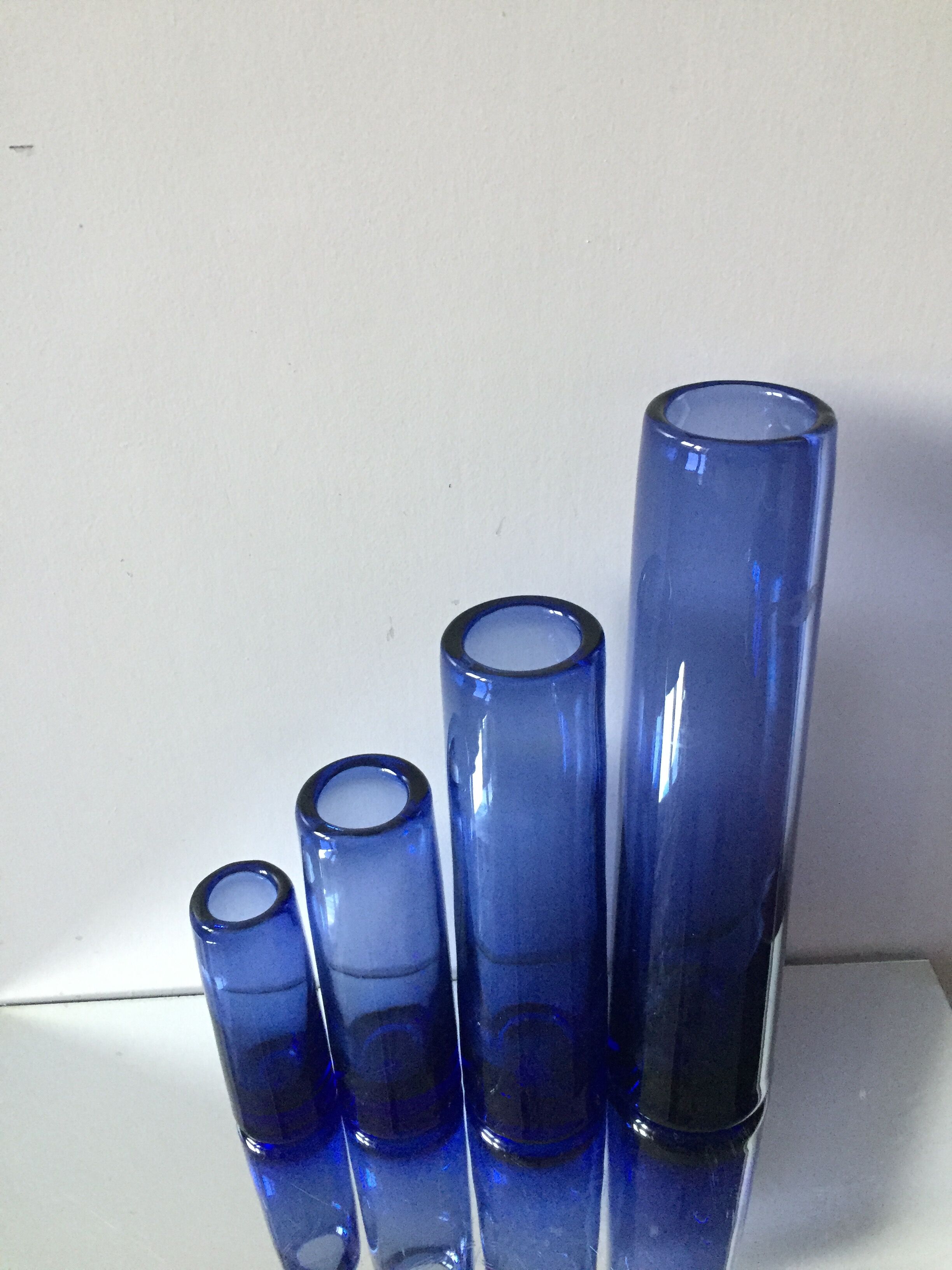 Lot de 4 vases Holmegaard par Per Lutken années 1960
