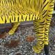 Painted wooden tiger chair