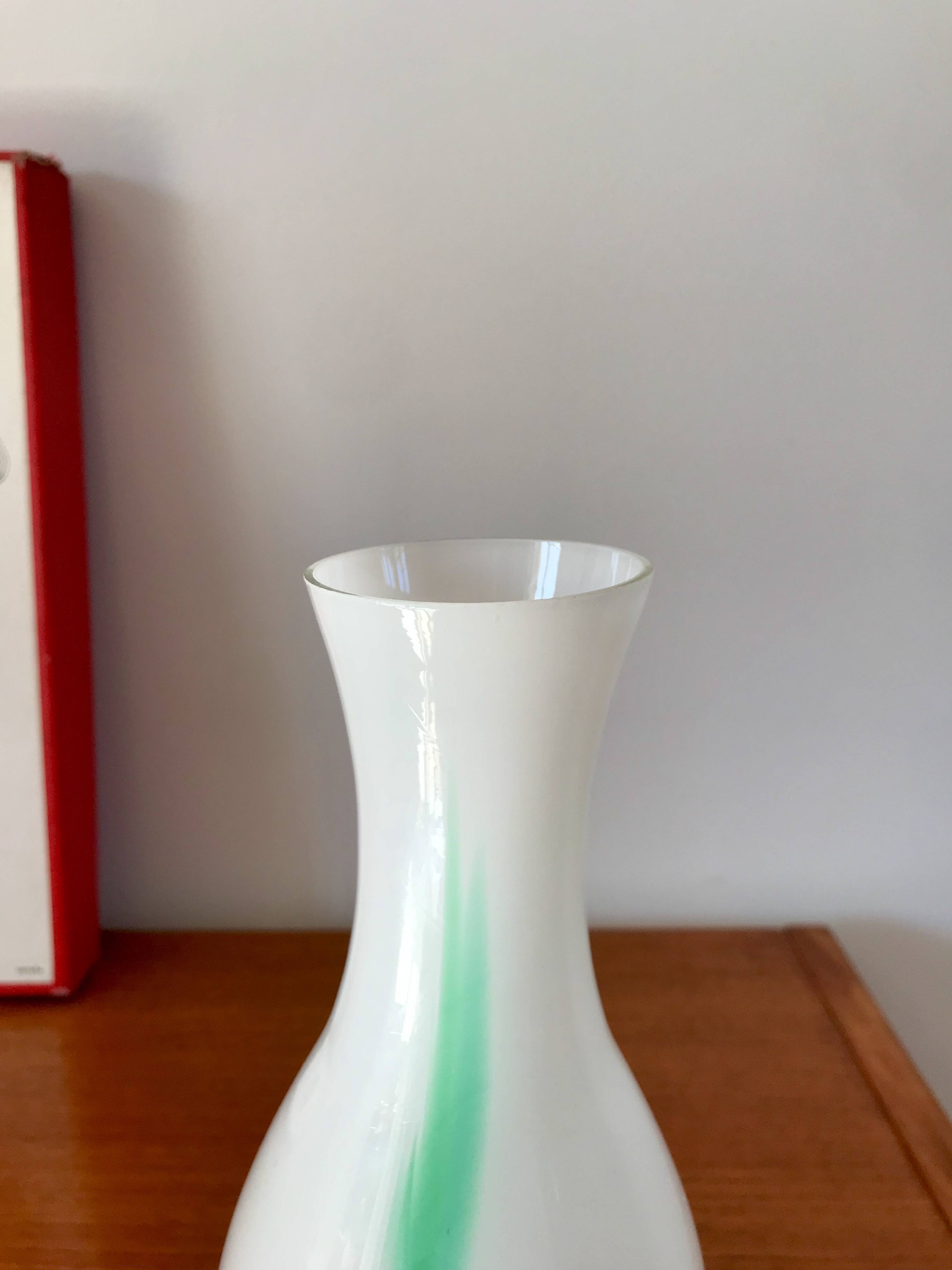 Murano style colored opaline vase from the 60s