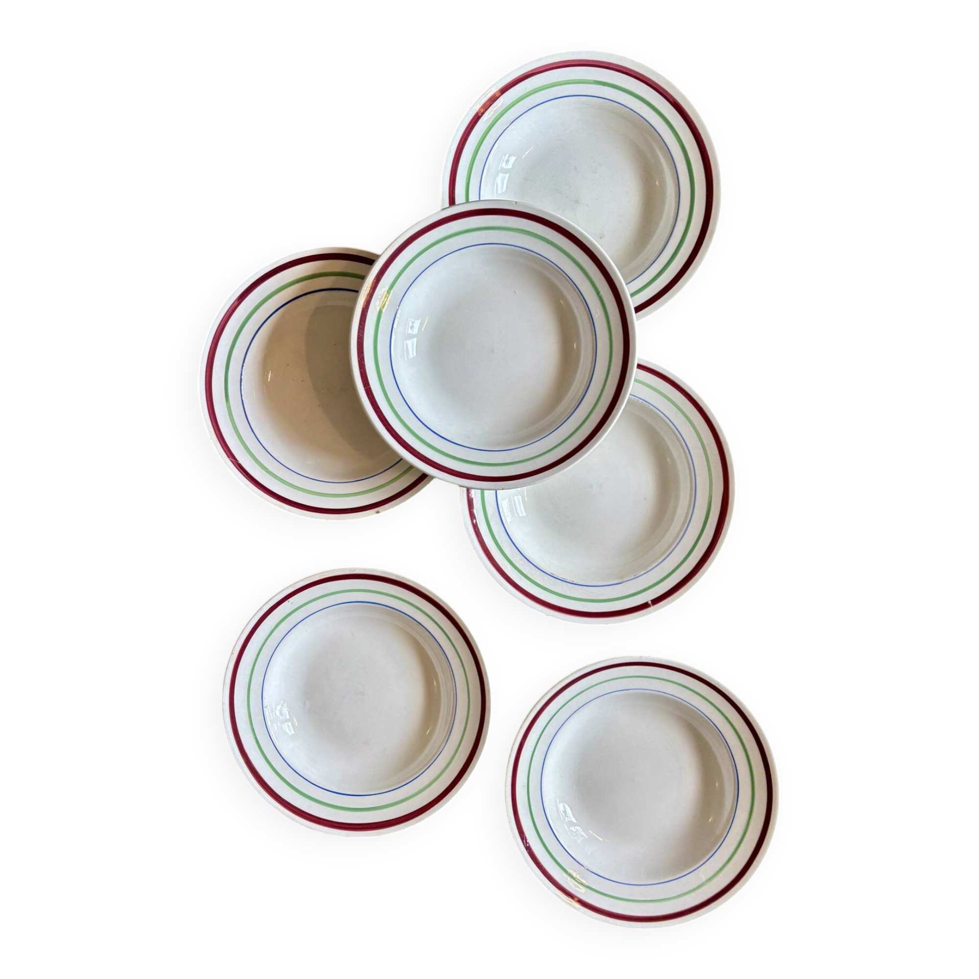 Set of 6 vintage deep plates, Gildas models